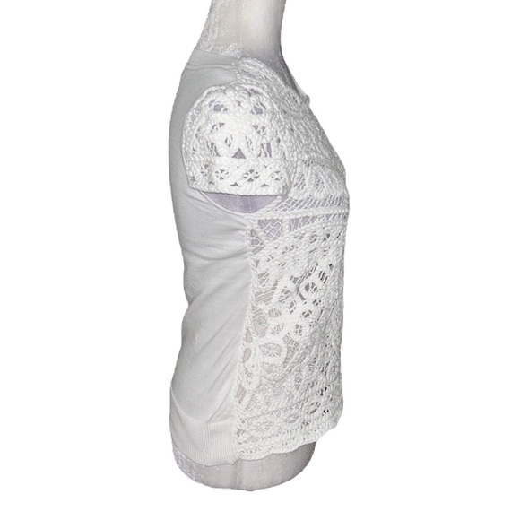 LN Lilly Pulitzer Jamie Cameo White Battenberg Eyelet Scalloped Lace Top - XS - Picture 7 of 14